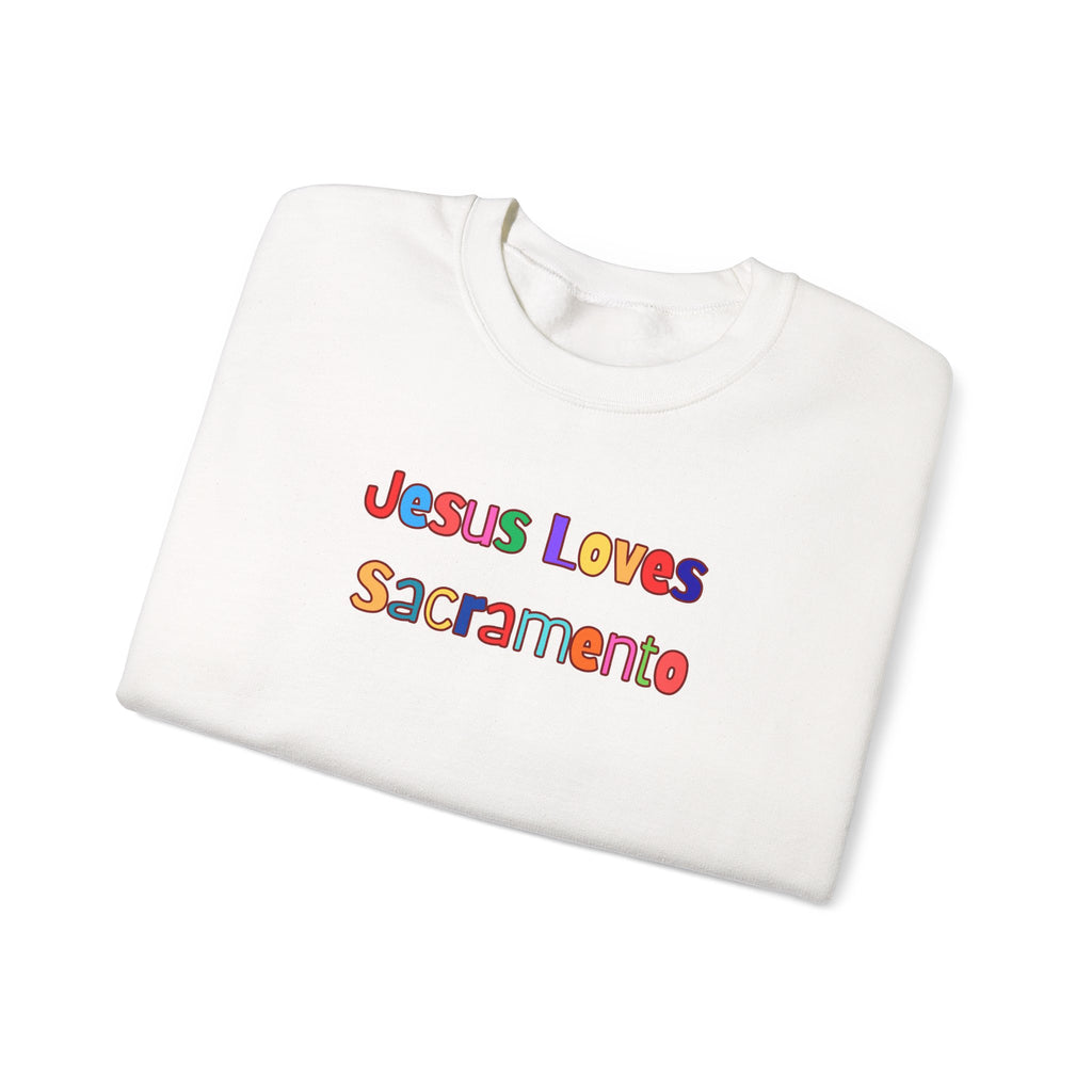Jesus Loves Sacramento Crewneck Sweatshirt