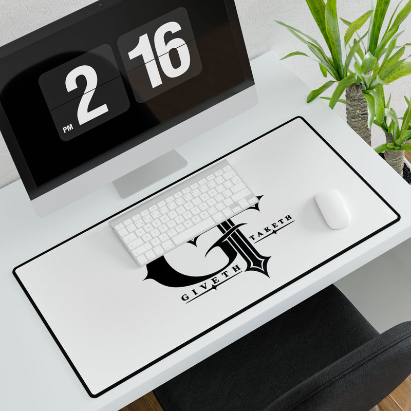 Giveth Taketh Gothic Cross Desk Mat — Large Gaming/Work Mousepad