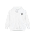 Minimalist 'Giveth & Taketh' White Hoodie — Cozy Casual Streetwear