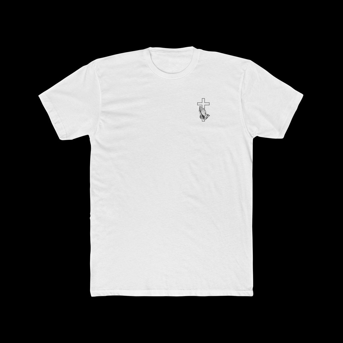 Praying Hands Cross T‑Shirt — Religious Graphic Tee
