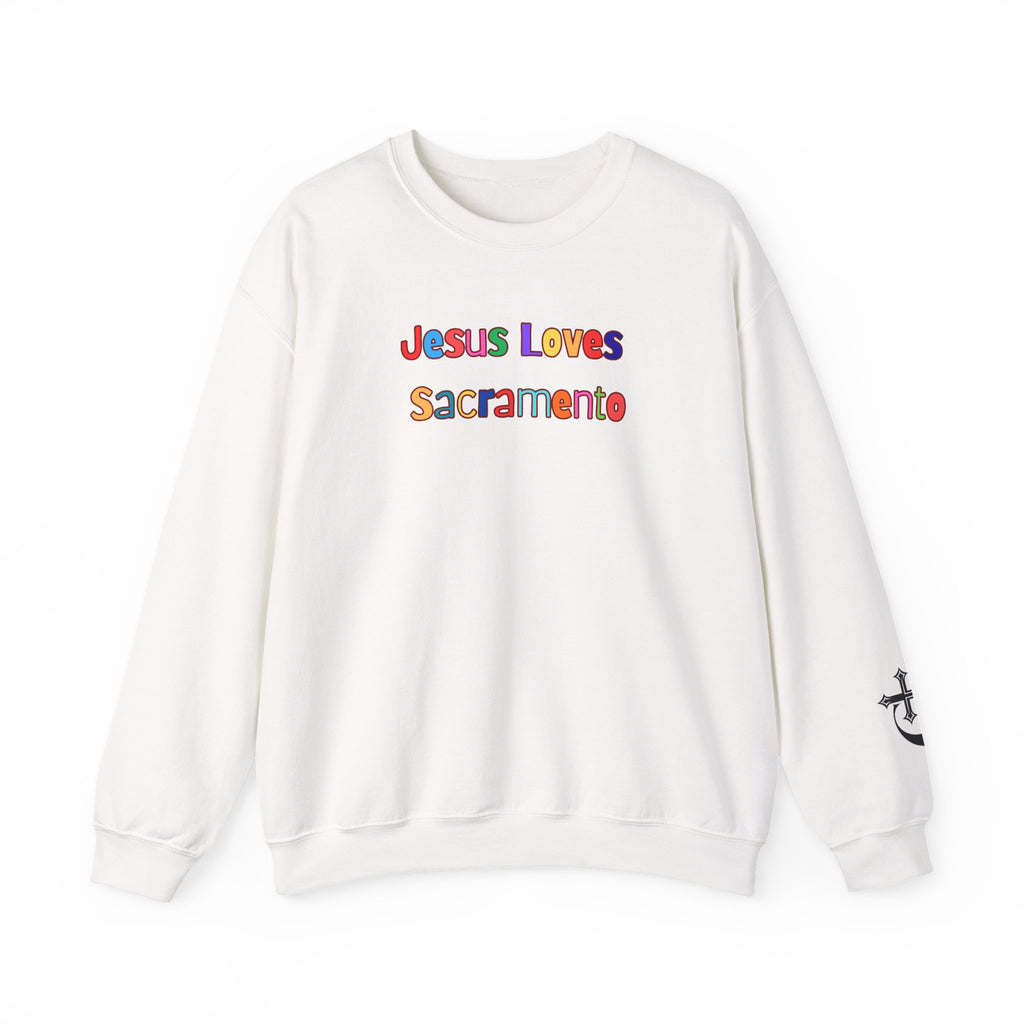 Jesus Loves Sacramento Crewneck Sweatshirt