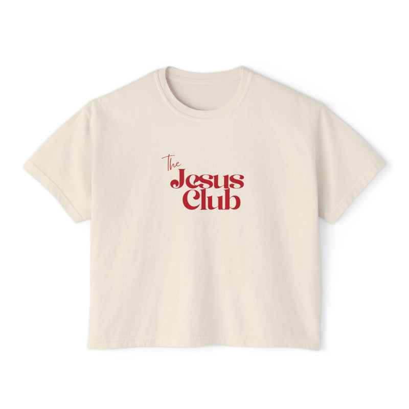 The Jesus Club Boxy Tee — Women's Faith Graphic T-Shirt