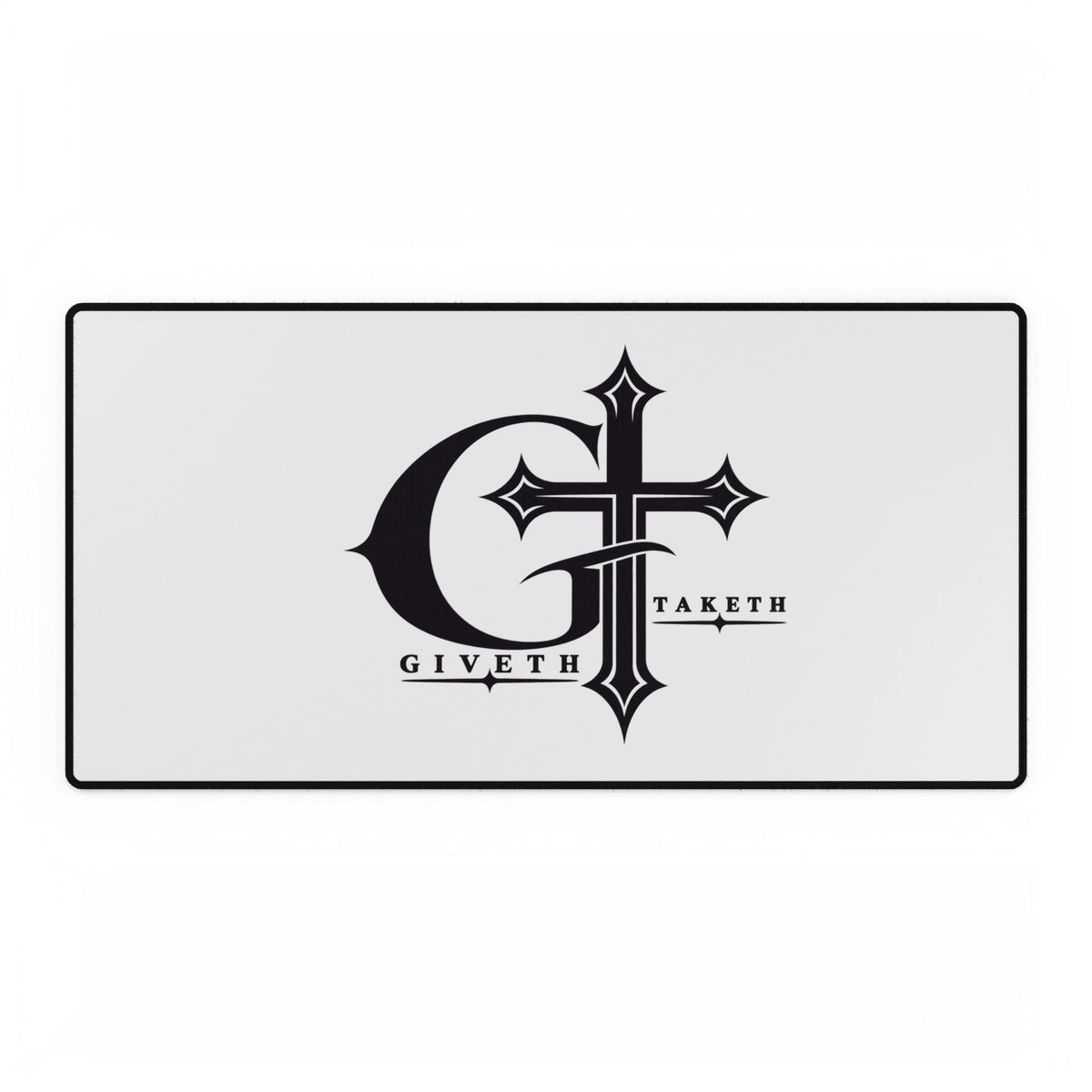 Giveth Taketh Gothic Cross Desk Mat — Large Gaming/Work Mousepad