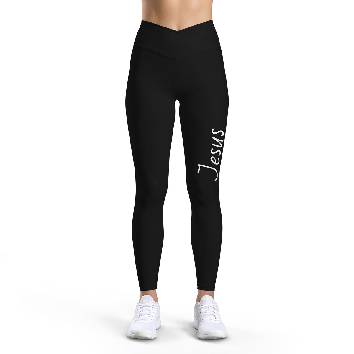 Faith-Inspired 'Jesus' Women’s Leggings — Yoga & Activewear